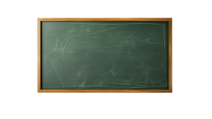 School blackboard on a transparent background