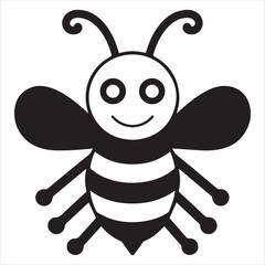 Bee silhouette vector  illustration