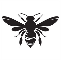 Bee silhouette vector  illustration