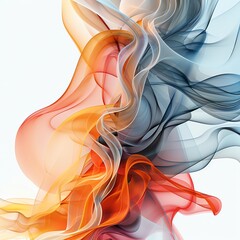 Innovative abstract wallpaper with dynamic shapes, bold colors, and intricate details, highresolution, isolated white background, generous copy space