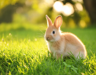Fototapeta premium rabbit in the grass
