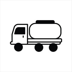 tanker icon with white background vector stock illustration