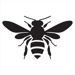 Bee silhouette vector  illustration