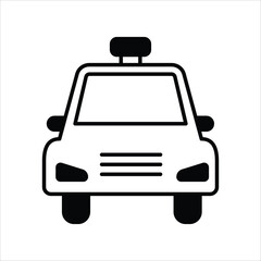 taxi icon with white background vector stock illustration