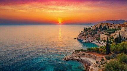 Obraz premium sunset over the sea