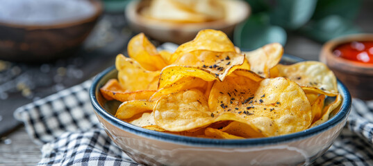 Gourmet Potato Chips with Black Pepper