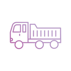 truck icon with white background vector stock illustration
