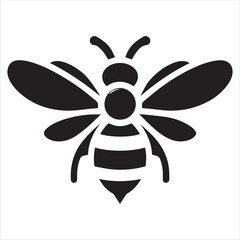 Bee silhouette vector  illustration