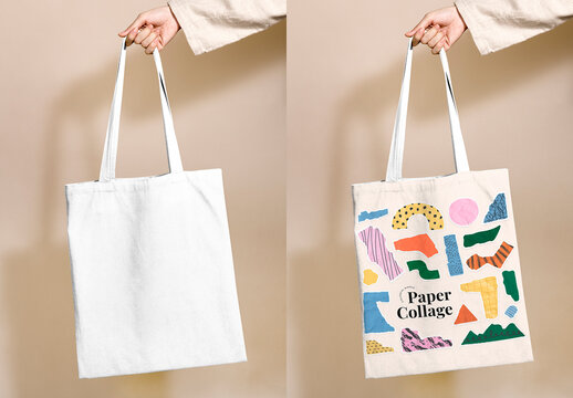 Cute White Tote Bag Mockup