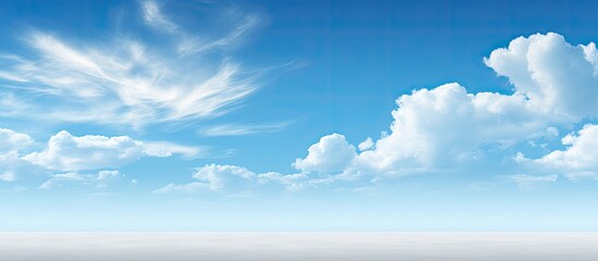 Clear ground underneath a blue sky with room for text or images suitable for copy space image