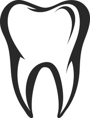 Naklejka premium Tooth Icon Flat Vector Illustration.