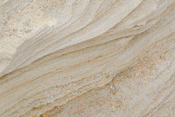 Layered Sand and Sandstone Beach Texture - Abstract Coastal Background