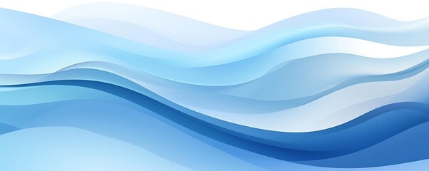 a blue wave on a isolated background, with a white arrow pointing to the left, a blue wave in the center, and a white wave on the right