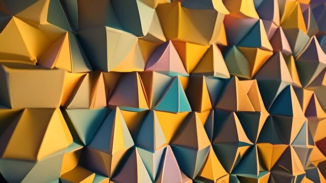 Abstract Geometric Paper Art Wall Generative AI