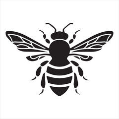 Bee silhouette vector  illustration