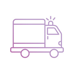 ambulance icon with white background vector stock illustration