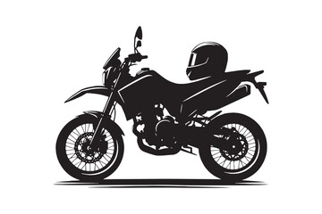 Obraz premium Modern Motorcycle silhouette Vector Illustration Art
