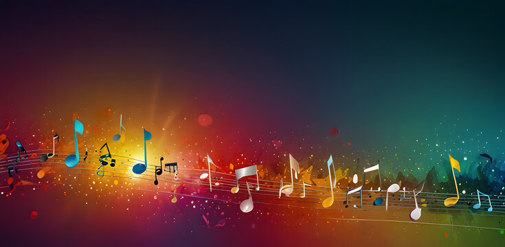 Abstract bright musical background