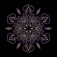 Luxury background with mandala ornament, vintage round decorative design