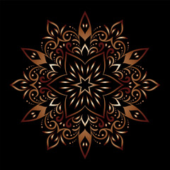 Luxury background with mandala ornament, vintage round decorative design