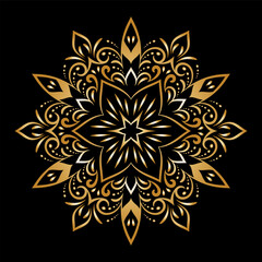 Luxury background with mandala ornament, vintage round decorative design