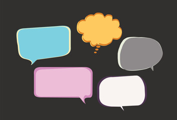Speech bubbles quotes icon message chat vector
