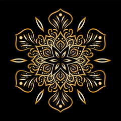 Luxury background with mandala ornament, vintage round decorative design