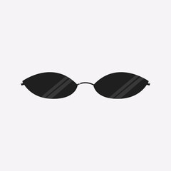 Retro sunglasses. Hand drawn trendy illustration.