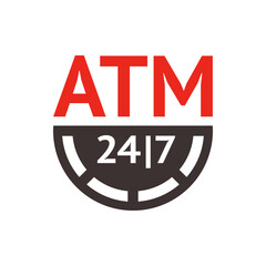 ATM icon, made in color style