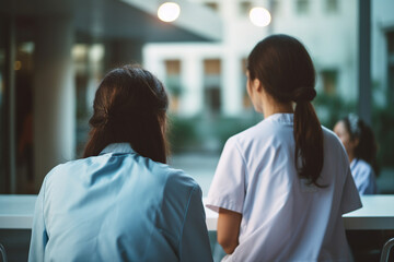 Obraz premium Generative AI Portrait of experienced doctor at hospital patient examination consultation medicare