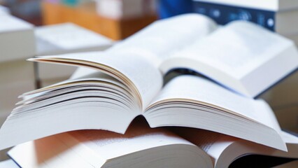 open book on a shelf