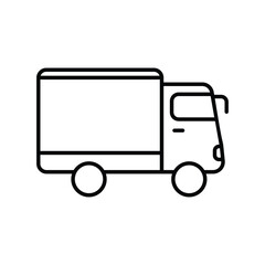 truck icon with white background vector stock illustration