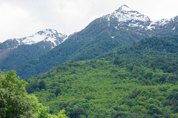 Fototapeta premium Rosa Khutor mountains view landscape