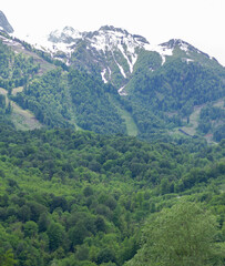 Obraz premium Rosa Khutor mountains view landscape