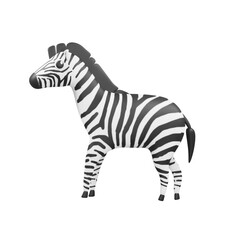 Zebra 3d animal illustration