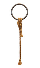 sailor's knot anchor bend on white, isolated.