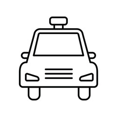 taxi icon with white background vector stock illustration