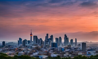 Obraz premium City and sky