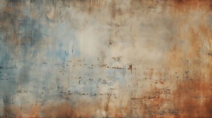 Obraz premium an abstract painting featuring a red, white, and blue color scheme with a prominent white square in the center the painting is framed by a white border and is placed on a wooden surface