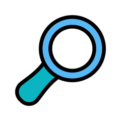 magnifier  outline, line