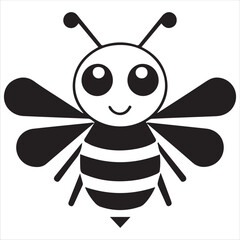 Bee silhouette vector  illustration