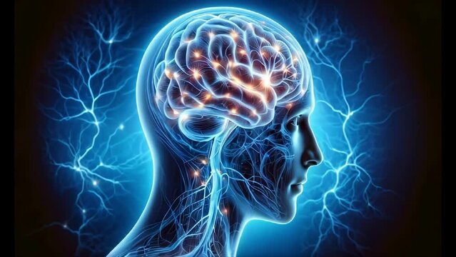 Human Brain Anatomy: Detailed 3D Model With Nerves