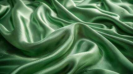 Obraz premium Smooth and stretchy green tank top elegantly laid out showcasing fabric texture