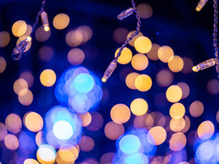 The colored lamps and defocus .