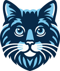 Cat face clip art vector