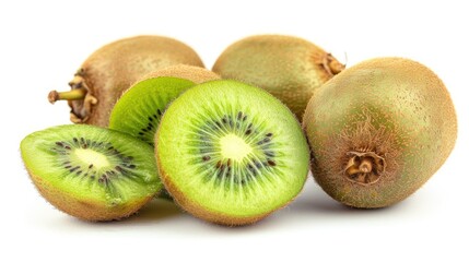 Fototapeta premium Kiwi fruits on a white isolated background