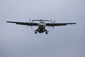 Plane is landing.