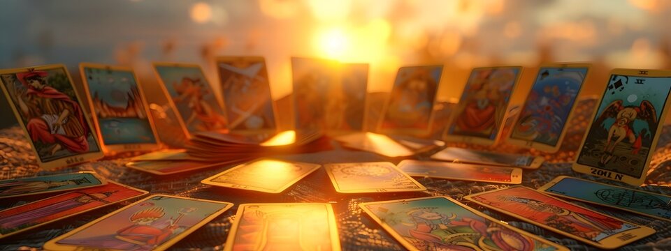 Mystical Tarot Card Reading at Sunrise Gypsy Arcana Revealed in the Ethereal Dawn