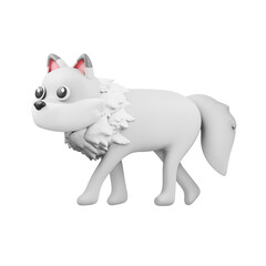 Wolf 3d animal illustration