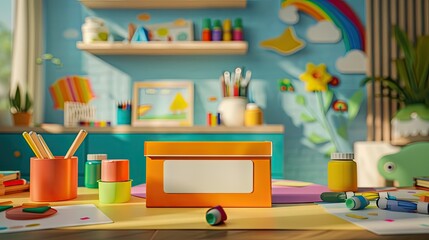 Playroom Packaging | Billboard mockup | Landscape mockup